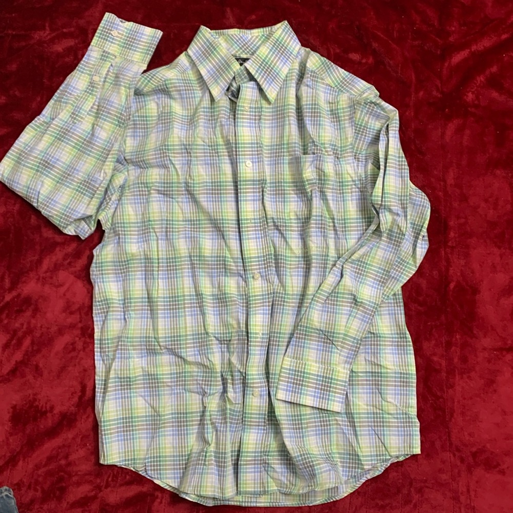 $80 NWT Mens Large Sean John P Diddy Plaid Button Down Shirt